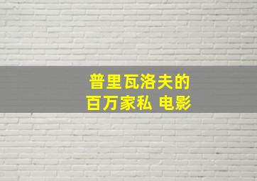 普里瓦洛夫的百万家私 电影